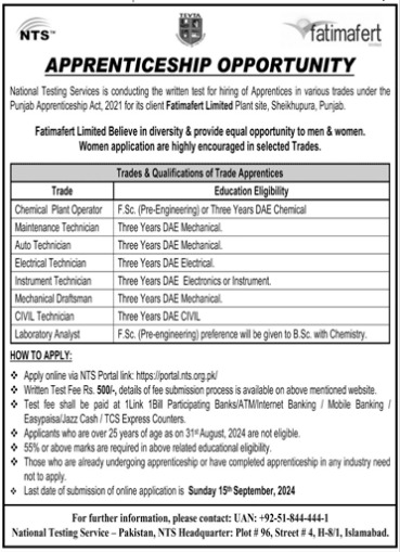 NTS Job Advertisement 2024